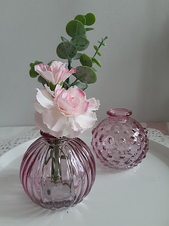 Vase rosa bauchig