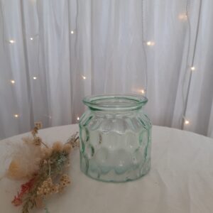 Glas dick mit rundem Muster H:10,5 cm
