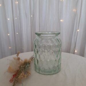 Glas dick mit rundem Muster H:15,0 cm