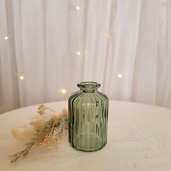 Vase Rille grün mini