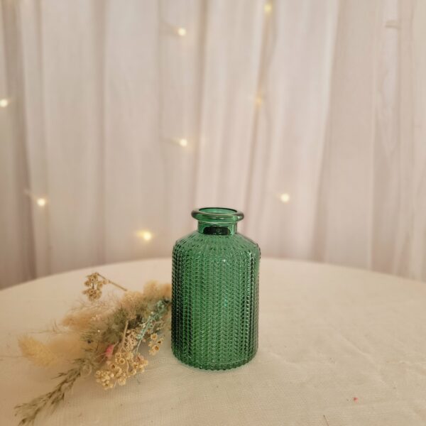 Vase Punkte grün mini