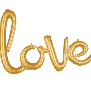 Folienballon Schriftzug love gold