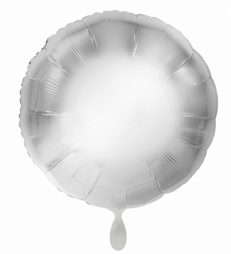Folienballon rund silber xxl