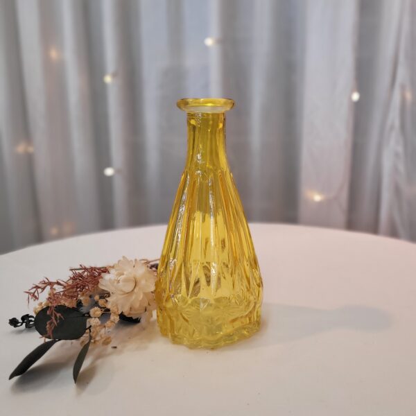 Vase bunt H:14,5 cm gelb