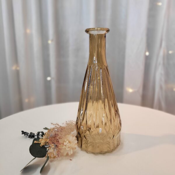 Vase bunt H:21 cm taupe