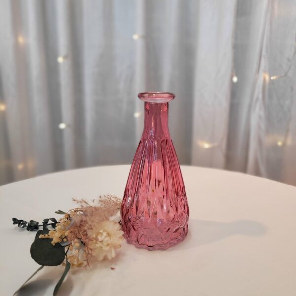 Vase bunt H:14,5 cm pink