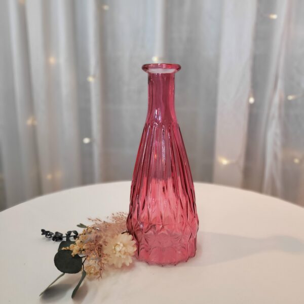 Vase bunt H:21 cm pink