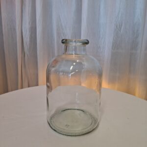 Vase Flasche dickes Glas H:16,5 cm