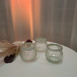 Teelichthalter mini mit Silberrand