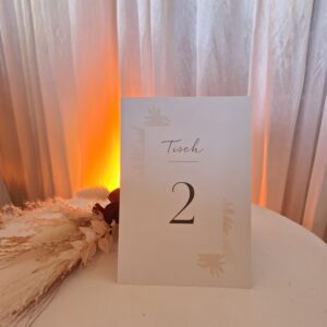 Tischnummer Boho