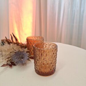Teelichthalter braun mini
