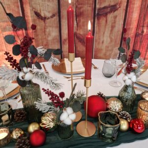 Tischset Weihnachten Tannengrün rot gold II