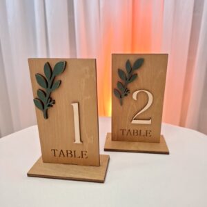 Tischnummer Holz