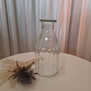 Vase Flasche Rille kantig H:15,5 cm